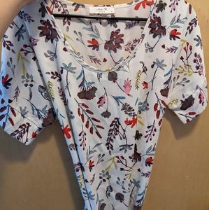 MODCLOTH Jessy B White Flowers Tunic